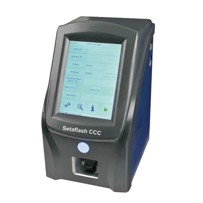 Setaflash CCC (Continuously Closed Cup) je plně automatický analyzátor bodu vzplanutí navržený pro rychlé, přesné a opakovatelné měření při použití minimálního objemu vzorku (1–2 ml).